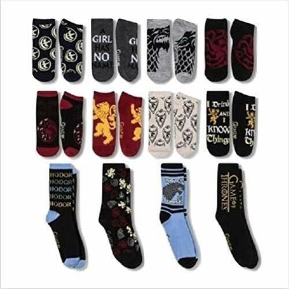 New in Box Womens Game of Thrones 12 Days of Socks Advent surprise Sold out Set - Picture 1 of 3